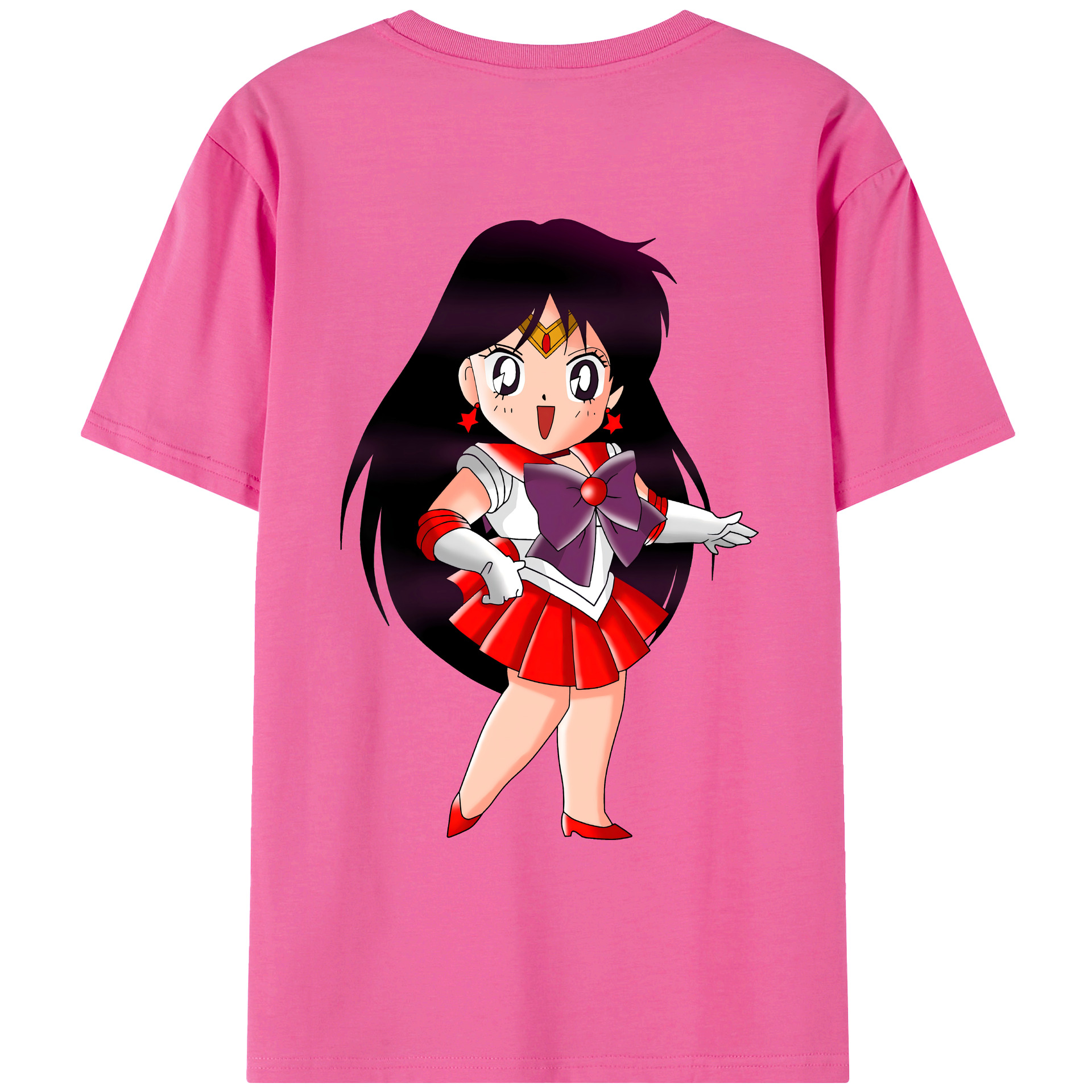 （画像用） 美少女戦士セーラームーン 火野レイ ひの レイ Sailor Moon Hino Rei （セーラーマーズ,Sailor Mars） レディース半袖Tシャツ(バックプリント)